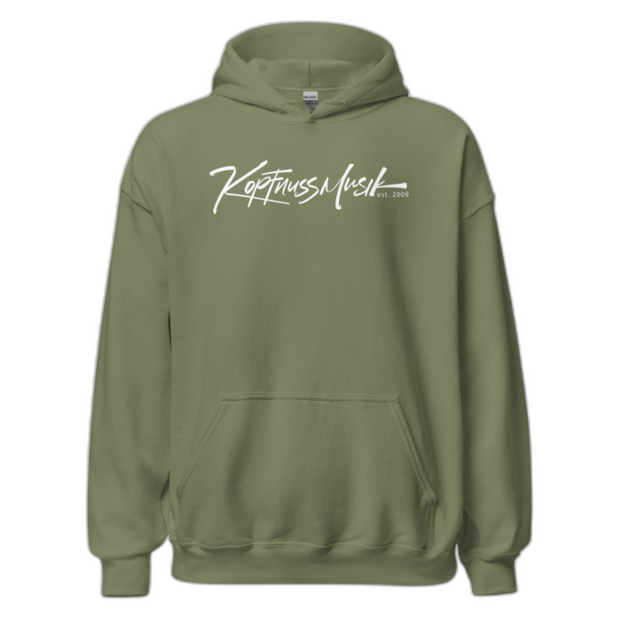 Kopfnussmusik Hoodie Olivgruen - transparent
